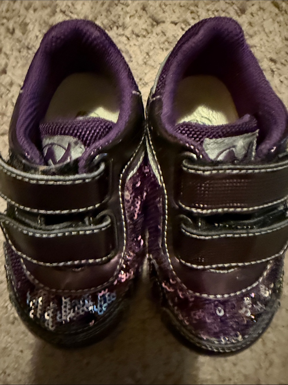 Naturino Italian 5.5-6 US Toddler/22 EUR:Kids Purple Sequin Velcro Sneakers